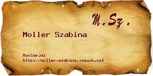 Moller Szabina névjegykártya